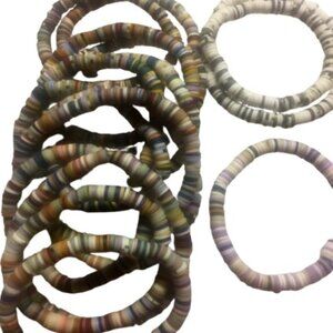 Multi-color seed beads bracelets